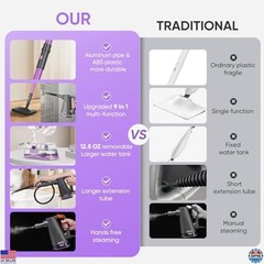 Steam Mop Cleaner for Hardwood Floor Cleaning, Hands-free Steamer Cleaner