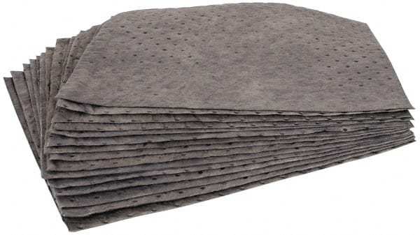 100 Pack Universal Sorbent Pads, 17″ Long x 15″ Wide, Gray, Polypropylene
