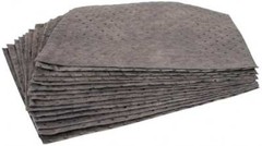 100 Pack Universal Sorbent Pads, 17″ Long x 15″ Wide, Gray, Polypropylene