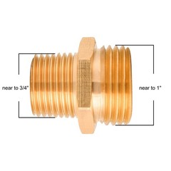 M MINGLE Garden Hose Adapter, 3/4 Inch GHT to 1/2 3/4″ 1/2″ NPT, Gold