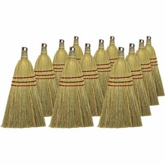 Genuine Joe Whisk Broom Metal Hang Ring Natural 12 Count 80161Ct