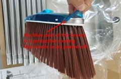 Broom and Dustpan Set for Home, 56″ Long Handled, Brown