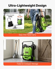 VEVOR Walk-Behind Floor Sweeper Manual Hand Push Sweeper 25.6″ Sweeping Width