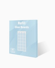 40 Pcs Refills Glue Cards Replacement Sticky Pads for Dynatrap DT3009 White