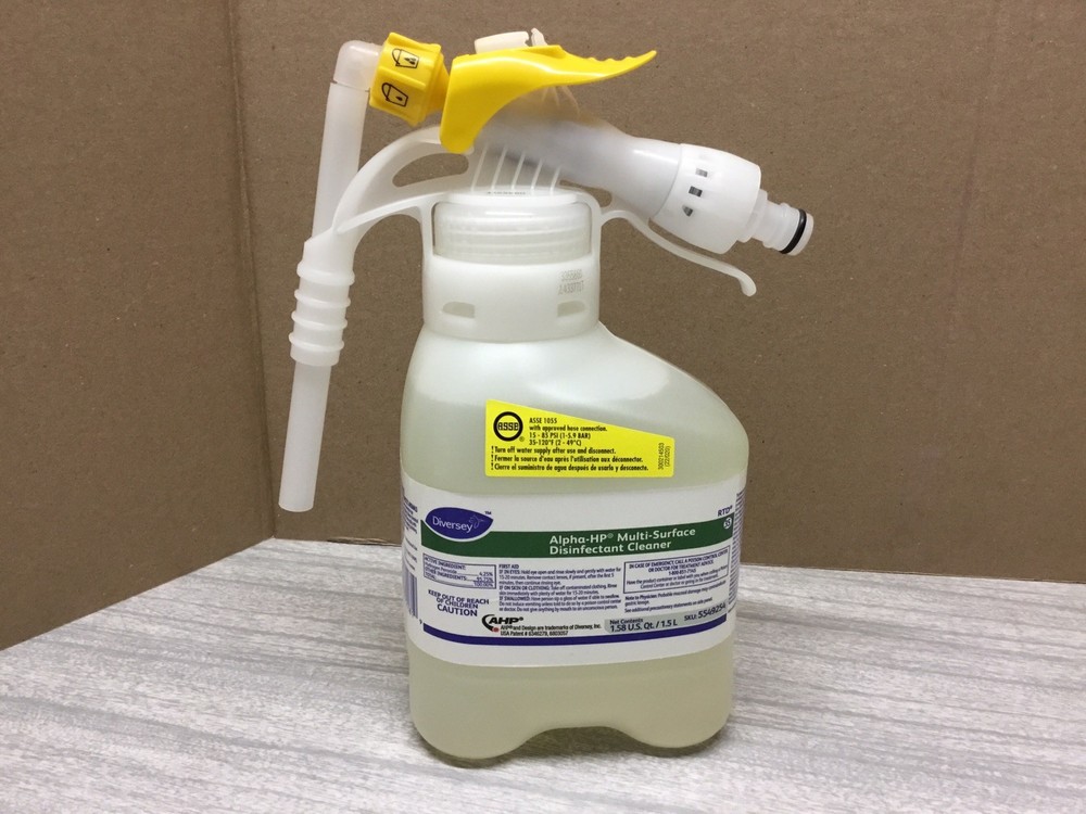 Diversey Alpha-HP Multi-Surface Disinfectant Cleaner- 1.5L With Sprayer