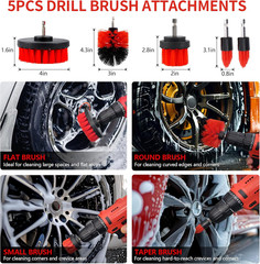 32Pcs Car Detailing Kit Auto Detailing Brush Set and Drill Brush Attachments