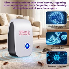 2026 Upgraded 8 Pack Ultrasonic Mouse & Pest Control Repeller 8 Pack, Blue