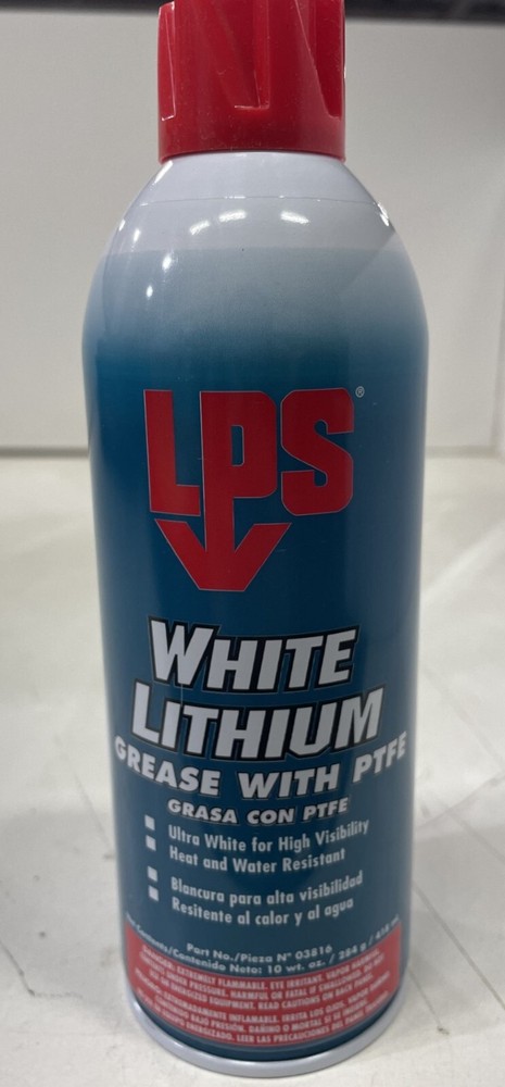 LPS 03816 White Lithium Grease with PTFE – 10 oz Aerosol Can, 1 Can