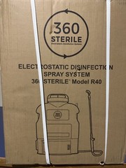 Electrostatic Backpack Sprayer For Sterilizing Commercial Spaces. 360-Sterile