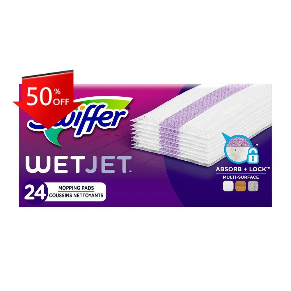 Swiffer WetJet Multi-Surface Floor Cleaner Spray Moping Pads Refill – 24ct