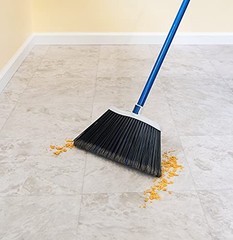 Quickie Extra-Reach Angle Broom Flagged Bristles Angle Broom For Garages