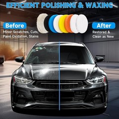 6 Inch Buffing Polishing Pads&Wool Buffing Pad ，with M14 Drill and 6 Inch