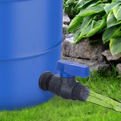 PVC Rain Barrel Spigot Kit 2 3/4 inch, 2Packs Ball Valve+Bulkhead Fitting