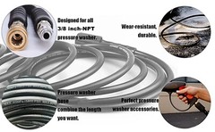 100FT 5800PSI Replacement High Pressure Power Washer Hose -3/8″ Quick Connect