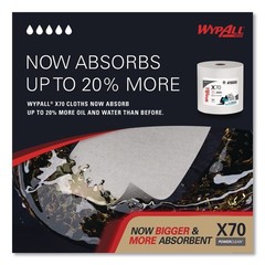 WypAll 41600 X70 12-1/2″ x 12-2/5″ Cloths – White, Jumbo (820 Towels/Roll) New