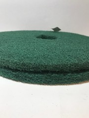 Set Of 2 Hard Floor Buffing Pads Green 17 Inch Round 1 Inch Thick New With Tags