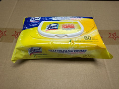 Case of (6) 80ct Flat Packs Lysol Lemon & Lime Blossom Scent Disinfecting Wipes