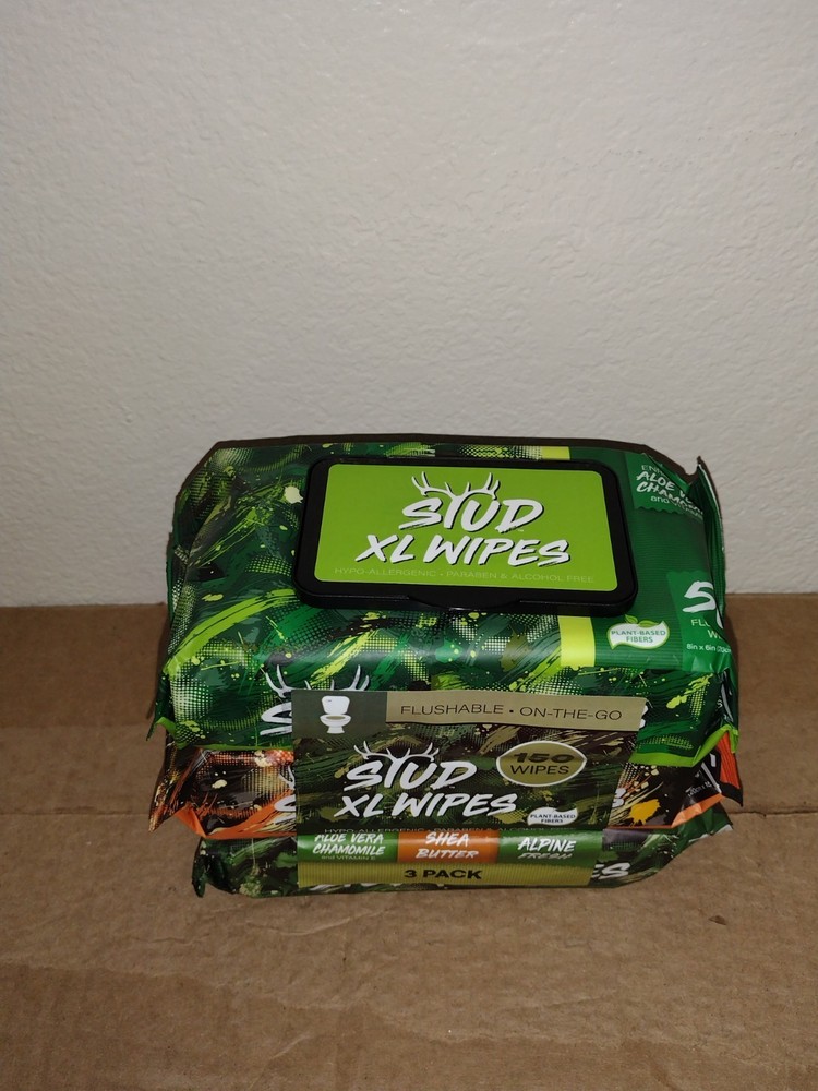 STUD XL WIPES X150 PCS MEN’S WIPES HYPO-ALLERGENIC PARABEN & ALCOHOL FREE