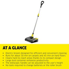 Kärcher EB 30/1 Commercial Electric Broom, Cordless Sweeper, 30, Gray