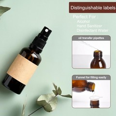 4 oz Amber Glass Spray Bottles – Small Empty Fine Mist 4 oz,