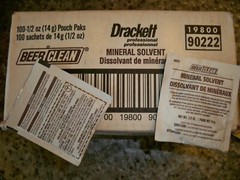 Drackett Professional Beer Clean Glass Cleaner Mineral Solvent 100 Pouch Pack