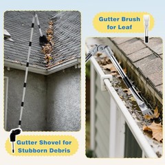 Gutter Cleaning Tools from the Ground, 13.1FT Adjustable Cleaner Black