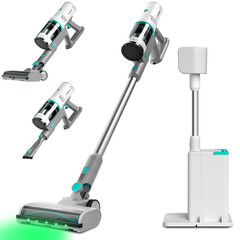 HAUSHOF 250W Cordless Vacuum Cleaner Stick Vacuum for Pet Hardwood Floor Carpets