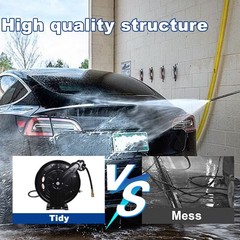 Heavy Duty 4000 PSI Power Washer Hose Reel 3/8″ x 15M Jet Wash