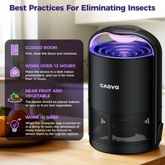 CAGVG Fly Trap Indoor, Fruit Traps for Indoors Flying Insect Gnat Black