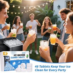 48 Pack Ice Machine Cleaner Tablets Nickel Safe Ice Maker Cleaning