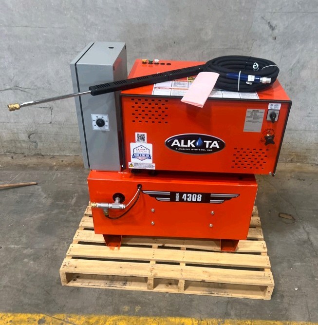 ALKOTA model 4308 240-460v stationary power washer recently manufactured