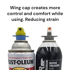 Male to Female Adapters 4 Pack + Caps, for Spray Paint and Areosol Cans. Conv…