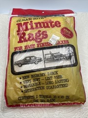 NOS Clean-Rite Rags Soft Lint Free Washable Material 2 Pack 15×15 Free Shipping