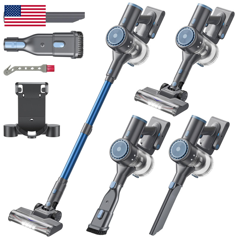 Blueepic Cordless Stic Vacuum Cleaner 40Kpa/300W Charging Wall Dock Anti-Tangle