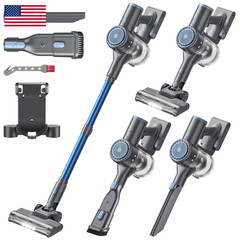 Blueepic Cordless Stic Vacuum Cleaner 40Kpa/300W Charging Wall Dock Anti-Tangle