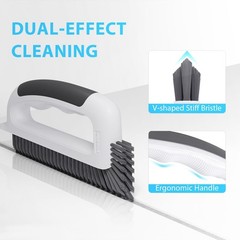 Lumkew Grout Cleaning Brush, V Shape Stiff Cleaner Brush for Black