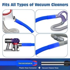 PetOde 2 Pieces Dryer Vent Cleaner Kit 11.4 inches x 1.3 inches, Deep Blue