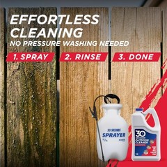 30 SECONDS Outdoor Cleaner for Mold, Mildew, and More, 1 Gallon Concentrate