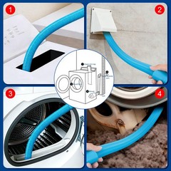 Dryer Vent Cleaner Kit Lint Vac Attachment with 30 Inches, Blue