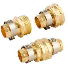4 Set Brass Garden Hose Repair Connector Kit with 4 Set, Fit for 3/4″ hose