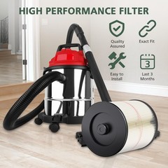 9-17816 Red Stripe Vacuum Cartridge Filter 8.5 H x 6.5 W inch,