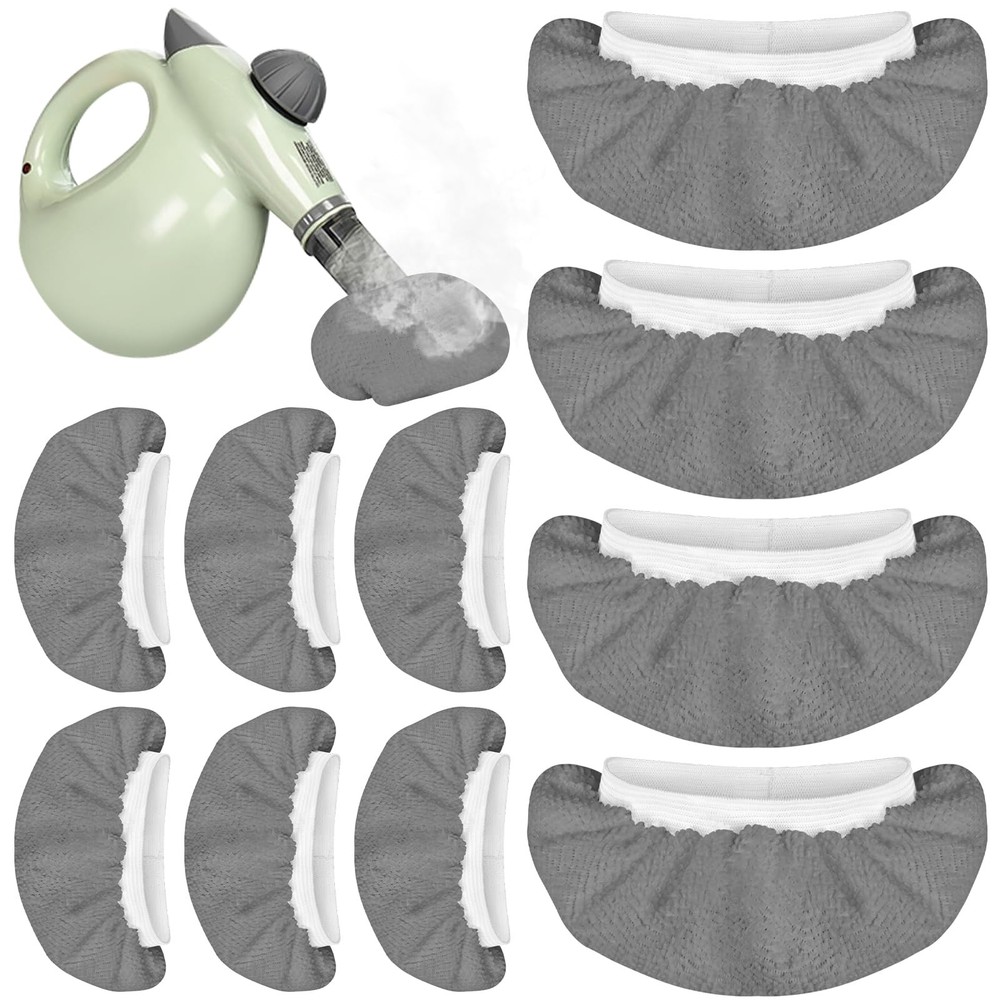10 Pack Microfiber Cloth for Handheld Steam Shot, Cleaner 10 Grey