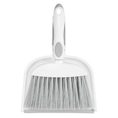 NACENA Small Dust Pan and Brush Set, Mini Broom Dustpan 1, Grey & White