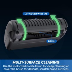 Vacmaster Pet Hair Cordless Hand Vacuum Motorized Nozzle 2-Speeds Led Light For