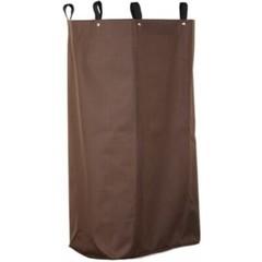 Replacement Housekeeping Cart Bag 30 in Brown High Capacity Nylon Straps & Snaps
