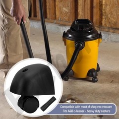 Caster Wheels & Foot Replacement Kit Fits Most of Shop Vac Vacuum and A BLACK