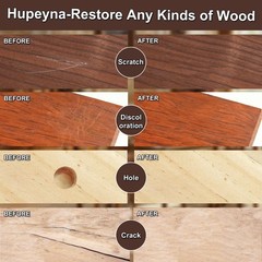 Hupeyna Wood Furniture Repair Kit, 21 Pcs Touch Up Putty, 12 Color