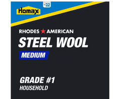 2 PACK Homax Medium Grade #1 Steel Wool (12-Pad)