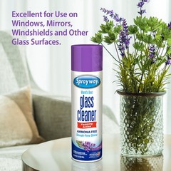 Sprayway Glass Cleaner Lavender Scent Foaming 19 Ounce (Pack of 1), Purple