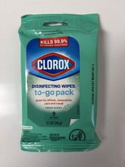 24 Pack of Clorox Disinfecting Wipes To Go Pack, Fresh Scent of 216 Wipes